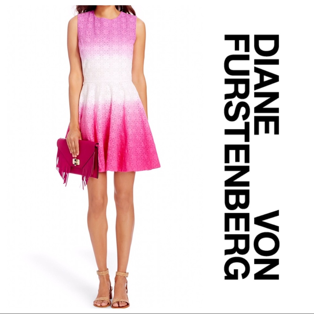 NEW Diane Von Furstenberg Fit & Flare Dress Sz 12
